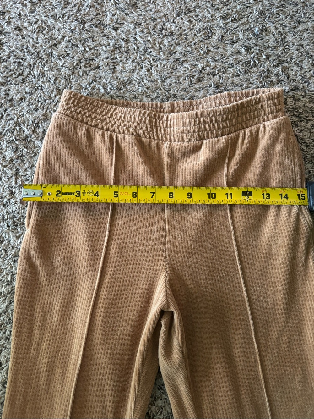 Y2K Camel Ribbed Velour Wide Leg Lounge Pants| Boho Lounge Pants| Festival Pants - Picture 8 of 11